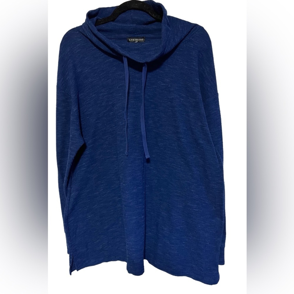 Lane Bryant Textured Funnel Neck Tunic, Size 18/20, Blue